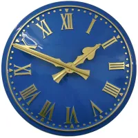 York Outdoor Clock Service blue dial